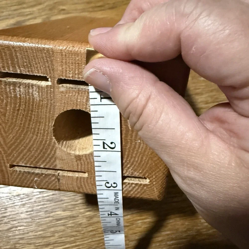 CUTCO 10-Slot Solid Wooden Block 9 Knife 1 Sharpen Storage Blade Made in USA EUC